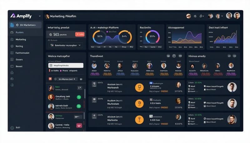 Amplify Media AI marketing platform dashboard